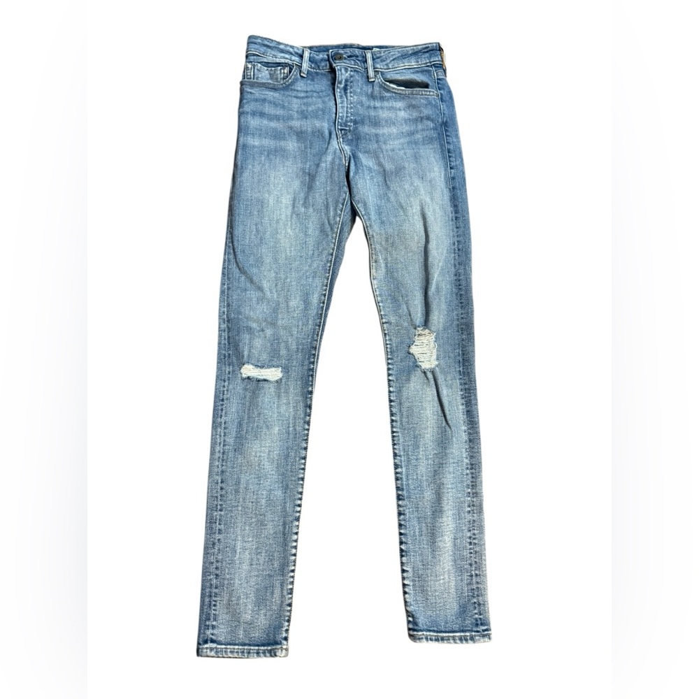 Levi’s Made‎ & Crafted Women’s Distressed Skinny Midrise Jeans Sz 28 Light Wash